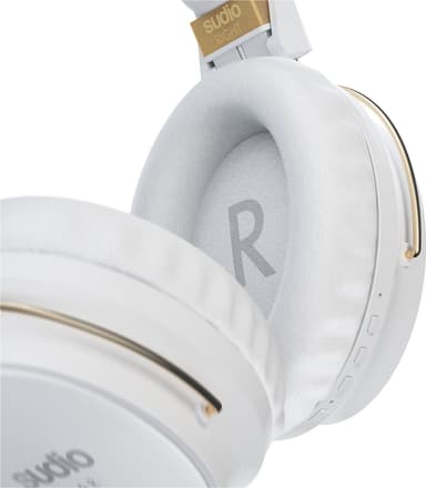 Sudio KLAR wireless around-ear hörlurar (vit)