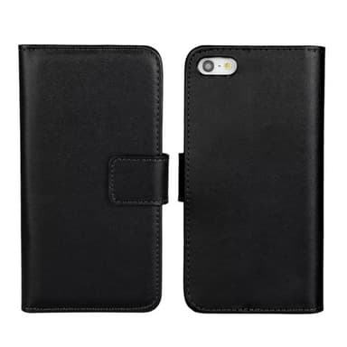SKALO iPhone 5/5S/SE(1:a gen) Plånboksfodral Äkta Skinn - Ljusrosa