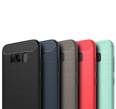 SKALO Samsung S8 Armor Carbon Stöttåligt TPU-skal - Blå