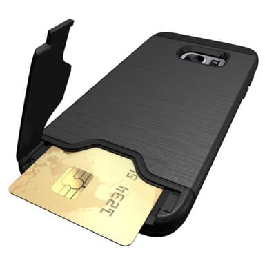 Samsung S7 | Armor skal | Korthållare - Svart