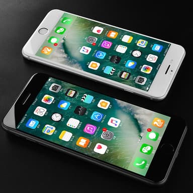 SKALO iPhone 6/6S Heltäckande Skärmskydd Härdat Glas - Svart