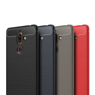 Stöttåligt Armor Carbon TPU-skal Nokia 7 Plus - Blå