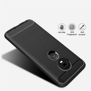 Stöttåligt Armor Carbon TPU-skal Moto G7 Plus - Röd