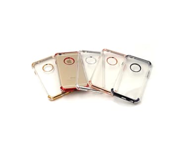 Extra tåligt design silikonskal | färgade kanter iPhone 6/6S - Silver