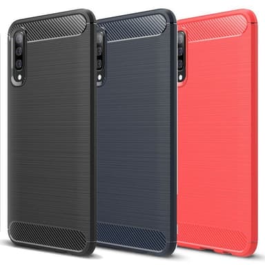 Stöttåligt Armor Carbon TPU-skal Samsung A50 - Svart