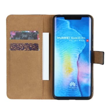 Plånboksfodral Äkta Skinn Huawei Mate 20 Pro - Vit