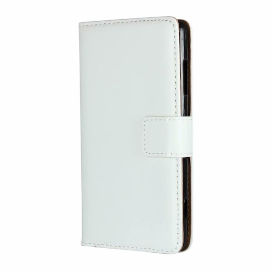 SKALO iPhone 12 Mini Plånboksfodral Äkta Skinn - Vit