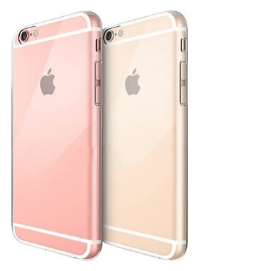 2-PACK Transparent Silikon TPU-Skal till iPhone 6/6S