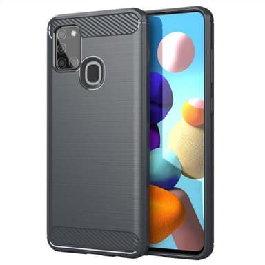 Stöttåligt Armor Carbon TPU-skal Samsung A21s - Grå
