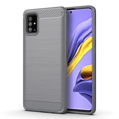 SKALO Samsung A51 Armor Carbon Stöttåligt TPU-skal - Grå