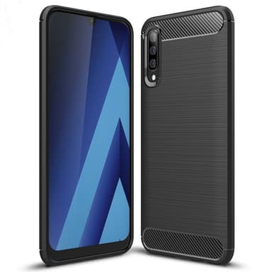 Stöttåligt Armor Carbon TPU-skal Samsung A50 - Svart