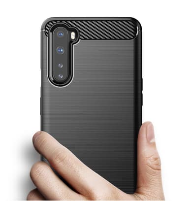 Stöttåligt Armor Carbon TPU-skal Oneplus Nord - Blå