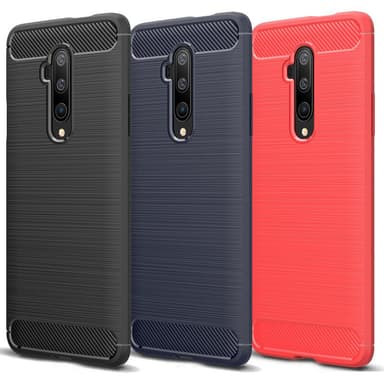Stöttåligt Armor Carbon TPU-skal Oneplus 7T Pro - Röd