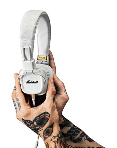 Marshall Major 2 on-ear Hörlurar (vit)