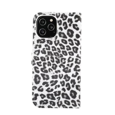 iPhone 12 / 12 Pro Plånboksfodral Fodral Leopard - Vit