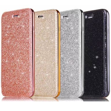 SKALO iPhone 7/8 Plånboksfodral TPU Ultraslim Glitter - Silver