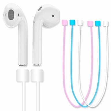 SKALO AirPods Anti-Tapp-snöre i silikon - Svart