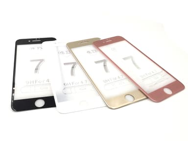 SKALO iPhone 7/8 Heltäckande Skärmskydd Härdat Glas - Svart