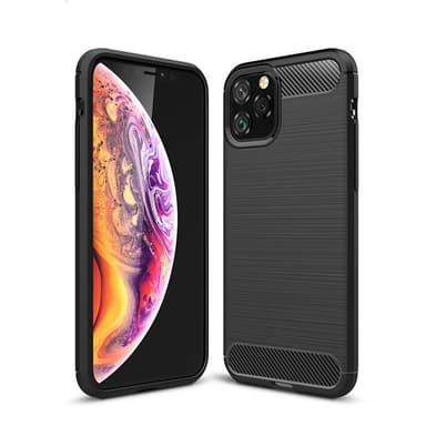 SKALO iPhone 11 Pro Max Armor Carbon Stöttåligt TPU-skal - Svart