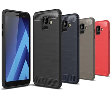 Stöttåligt Armor Carbon TPU-skal Samsung A6+ 2018 - Grå