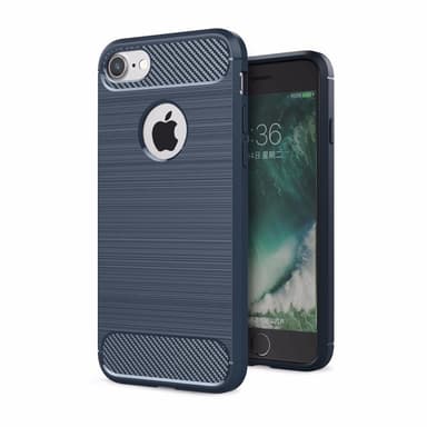 SKALO iPhone 7/8 Armor Carbon Stöttåligt TPU-skal - Blå