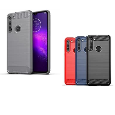 Stöttåligt Armor Carbon TPU-skal Moto G8 Power - Blå