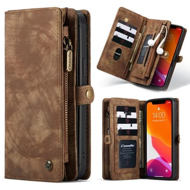 CASEME iPhone 12 / iPhone 12 Pro Retro plånboksfodral - Brun