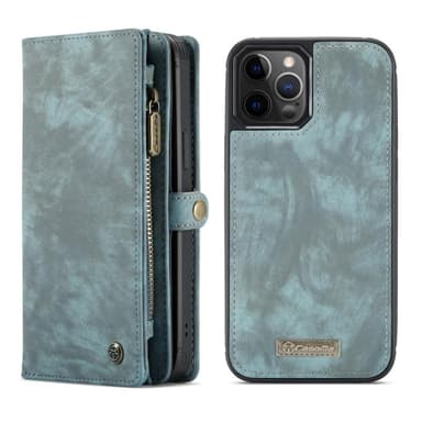 CASEME iPhone 12 / iPhone 12 Pro Retro plånboksfodral - Grön