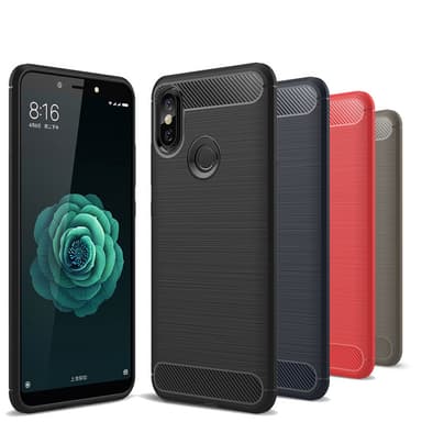 Stöttåligt Armor Carbon TPU-skal Xiaomi Mi A2 - Grå