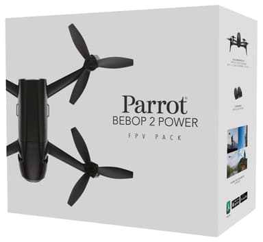 Parrot Bebop 2 drönare + FPV strömpaket (svart)