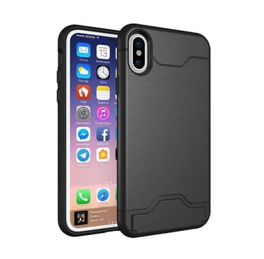 iPhone XR | Armor skal | Korthållare - Svart