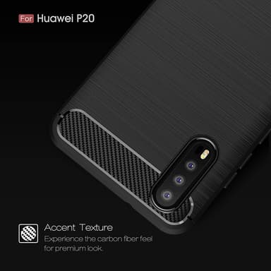 SKALO Huawei P20 Armor Carbon Stöttåligt TPU-skal - Blå