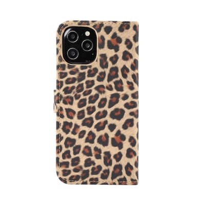 iPhone 12 / 12 Pro Plånboksfodral Fodral Leopard - Brun