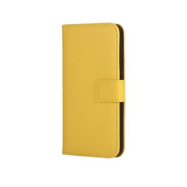 SKALO iPhone 11 Pro Plånboksfodral Äkta Skinn - Gul