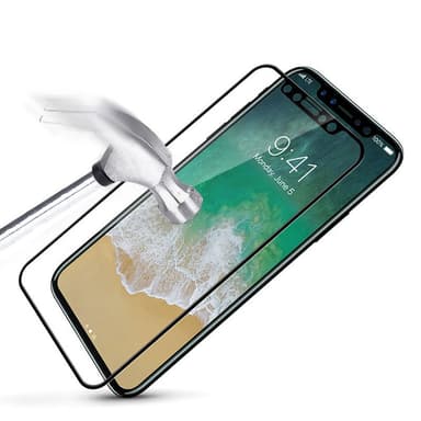 SKALO iPhone X/XS Heltäckande Skärmskydd Härdat Glas - Vit