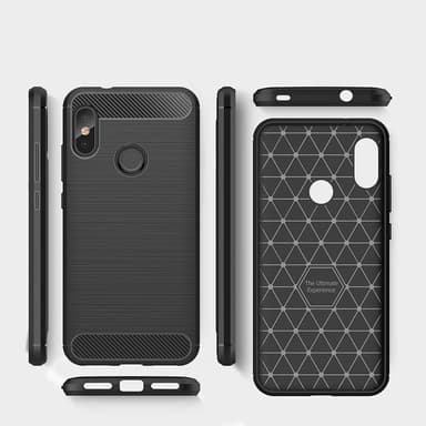 Stöttåligt Armor Carbon TPU-skal Xiaomi Mi A2 Lite - Grå