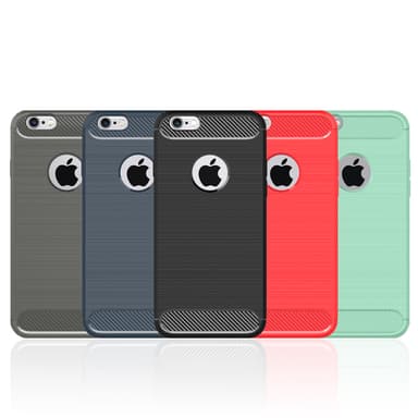 SKALO iPhone 6/6S Armor Carbon Stöttåligt TPU-skal - Blå