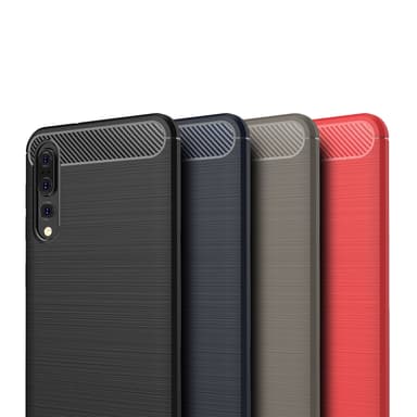 SKALO Huawei P20 Pro Armor Carbon Stöttåligt TPU-skal - Röd