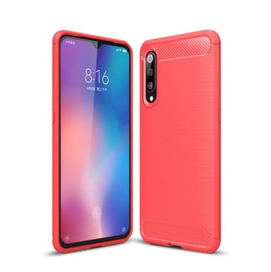 Stöttåligt Armor Carbon TPU-skal Xiaomi Mi 9 - Röd