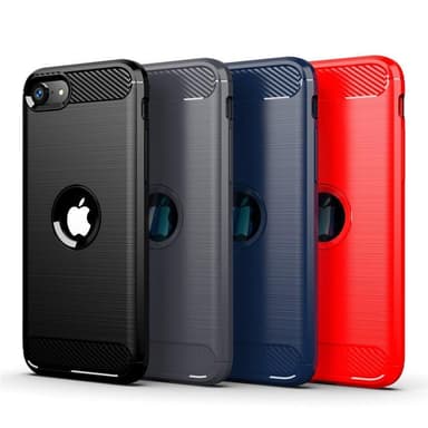 SKALO iPhone SE (2020/2022) Armor Carbon Stöttåligt TPU-skal - Blå