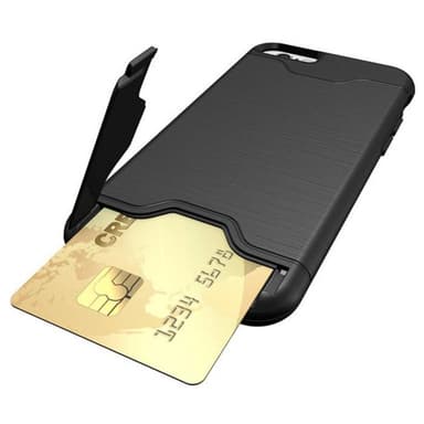 iPhone 6/6S | Armor skal | Korthållare - Svart