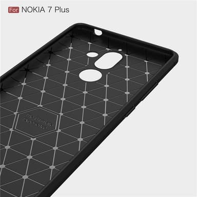Stöttåligt Armor Carbon TPU-skal Nokia 7 Plus - Svart