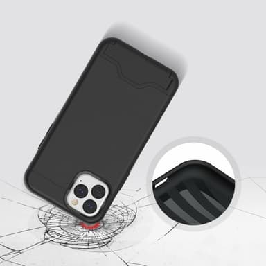 iPhone 11 Pro Max | Armor skal | Korthållare - Svart