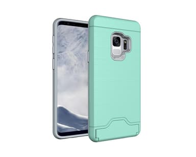 Samsung S9 | Armor skal | Korthållare - Turkos
