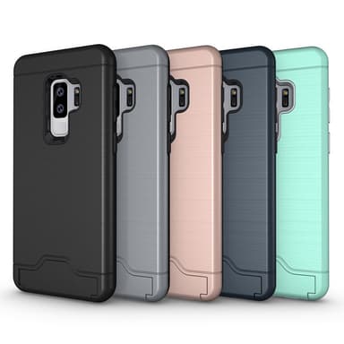 Samsung S9 PLUS | Armor skal | Korthållare - Turkos