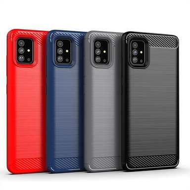 SKALO Samsung A51 Armor Carbon Stöttåligt TPU-skal - Grå
