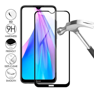 Heltäckande Härdat Glas till Xiaomi Redmi Note 8T - Svart - Svart