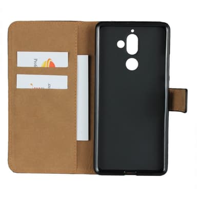 Plånboksfodral Äkta Skinn Nokia 7 PLUS - Ljusrosa