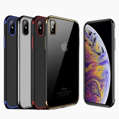 Design TPU-skal Electro Plating till iPhone Xs Max - fler färger - Blå