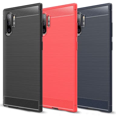 Stöttåligt Armor Carbon TPU-skal Samsung Note 10 Plus - Röd